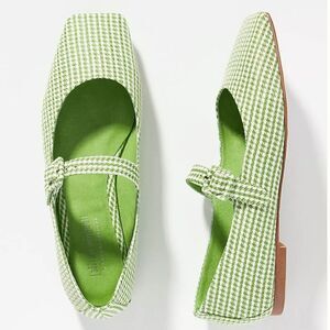 Jeffrey Campbell Green Checkered Flats